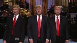 Donald Trump hosted the live variety show "Saturday Night Live" last weekend, despite of protesters standing outside the studio